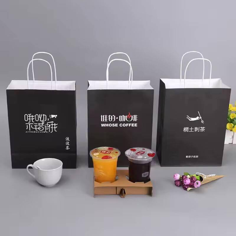Custom printed paper bags with company logo by Greenwill Eco Pack, Cambodia